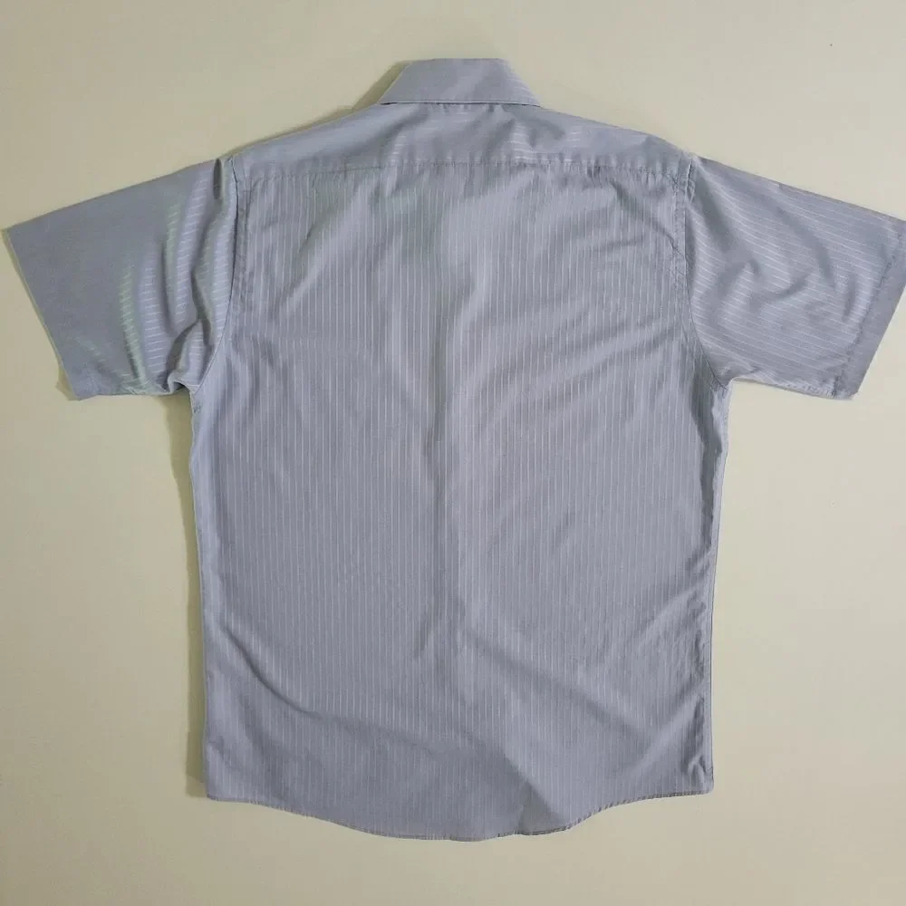 Arrow Wrinkle Free Men's Blue Button-down Short Sleeve Shirt